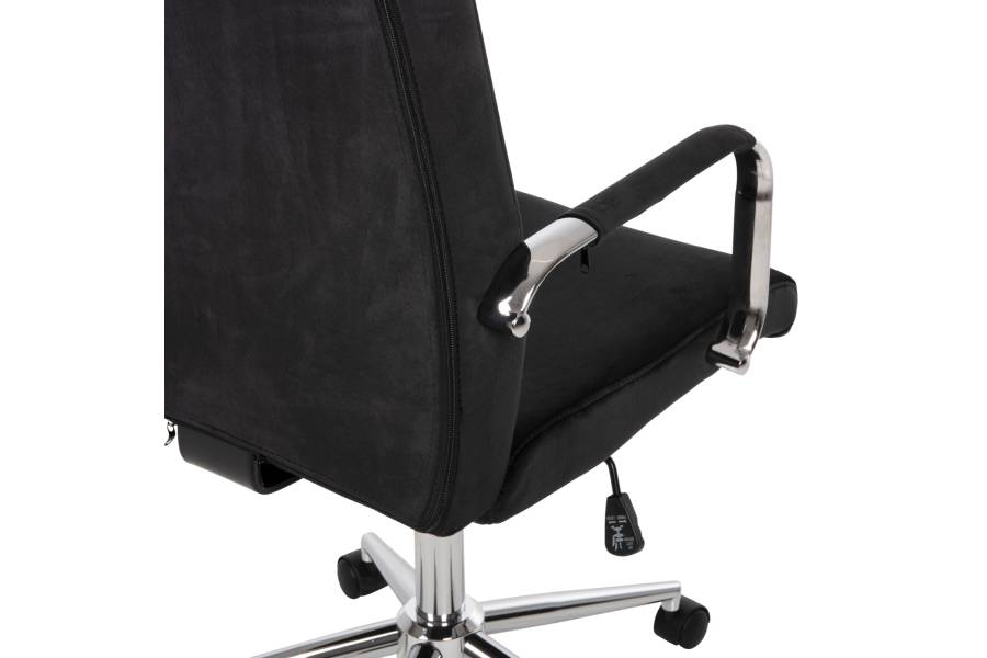 ΚΑΡΕΚΛΑ ΓΡΑΦΕΙΟΥ JOSEF HM1181.04 ΜΑΥΡΟ ΒΕΛΟΥΔΟ-INOX ΒΑΣΗ 58x61x105-113Yεκ.