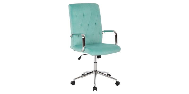 ΚΑΡΕΚΛΑ ΓΡΑΦΕΙΟΥ JOSEF HM1181.08 ΜΕΝΤΑ ΒΕΛΟΥΔΟ-INOX ΒΑΣΗ 58x61x105-113Yεκ.