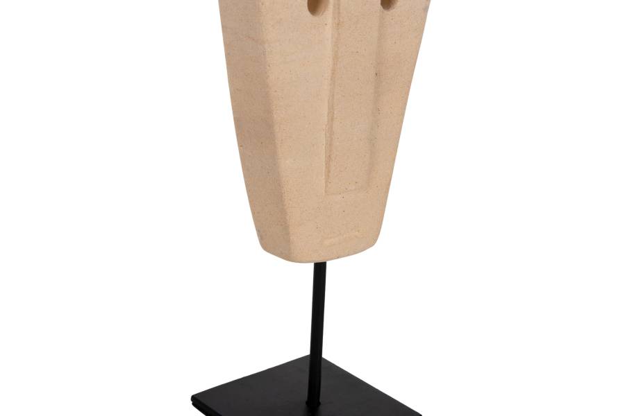 ΕΠΙΤΡΑΠΕΖΙΟ ΔΙΑΚΟΣΜΗΤΙΚΟ ΠΡΟΣΩΠΟ HM4312 PARAS STONE-ΜΑΥΡΟ ΜΕΤΑΛΛΙΚΟ STAND 9x3x22Yεκ.