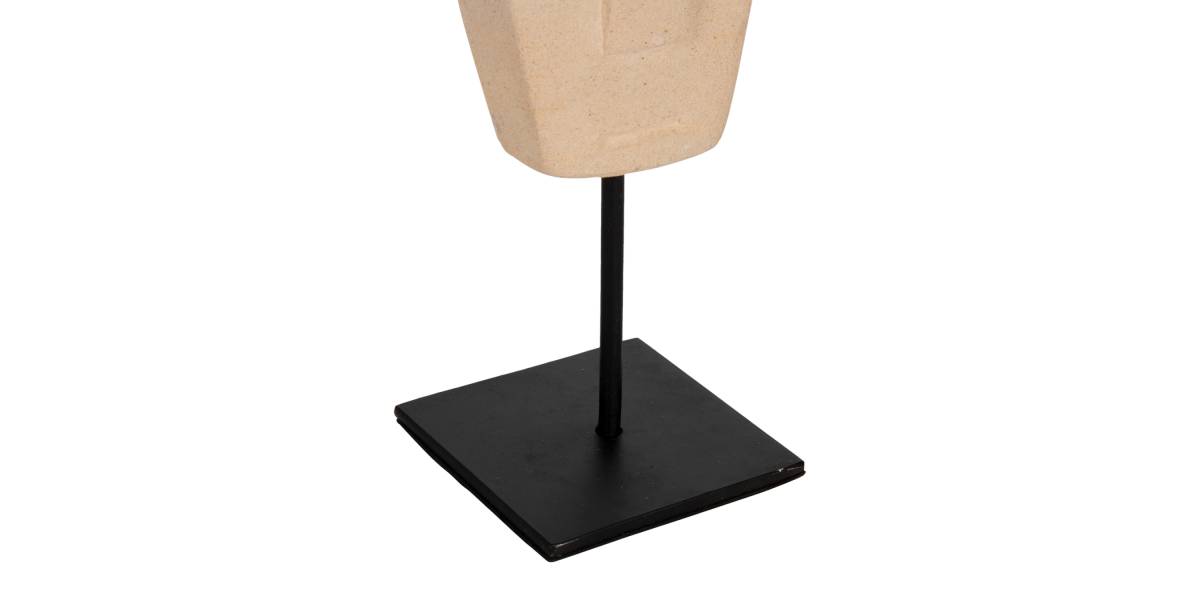 ΕΠΙΤΡΑΠΕΖΙΟ ΔΙΑΚΟΣΜΗΤΙΚΟ ΠΡΟΣΩΠΟ HM4312 PARAS STONE-ΜΑΥΡΟ ΜΕΤΑΛΛΙΚΟ STAND 9x3x22Yεκ.