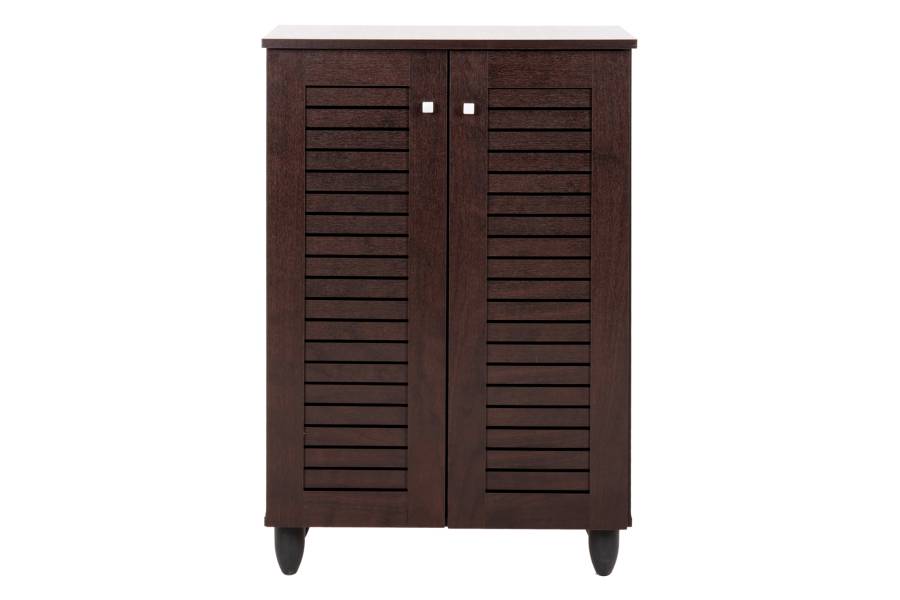 ΠΑΠΟΥΤΣΟΘΗΚΗ-ΝΤΟΥΛΑΠΑ PROLLY HM9608.01 ΜΕΛΑΜΙΝΗ WENGE-2ΠΟΡΤΕΣ-4ΡΑΦΙΑ 60x34x88Υεκ.