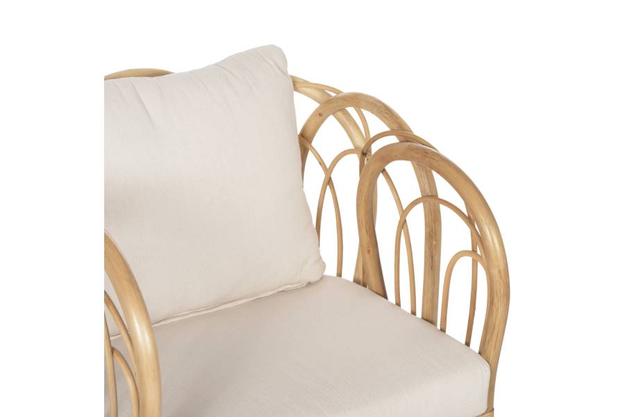 ΠΟΛΥΘΡΟΝΑ ESTOR HM9817 RATTAN ΣΕ ΦΥΣΙΚΟ-ΛΕΥΚΟ ΜΑΞΙΛΑΡΙ 78x75x92Υ εκ.