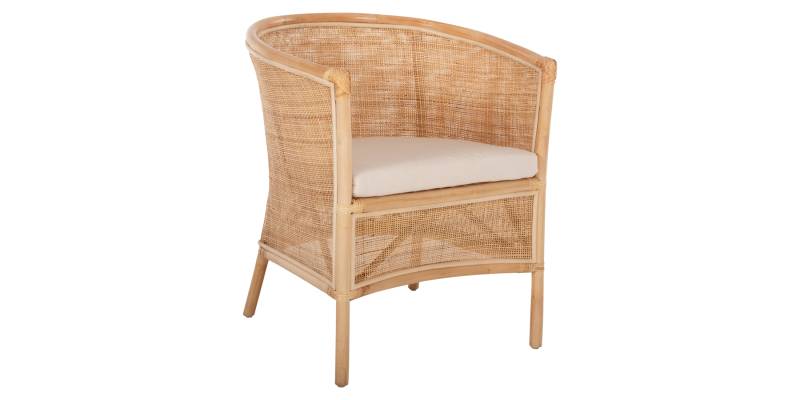 ΠΟΛΥΘΡΟΝΑ APRON HM9818 RATTAN ΠΛΕΚΤΟ ΣΕ ΦΥΣΙΚΟ-ΛΕΥΚΟ ΜΑΞΙΛΑΡΙ 75x70x85Υεκ.