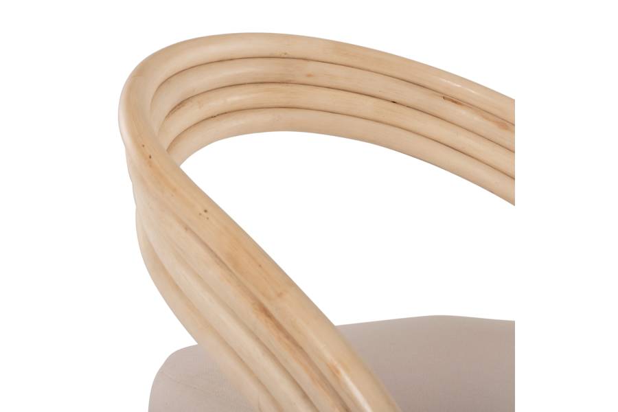 ΠΟΛΥΘΡΟΝΑ DONITA HM9838 RATTAN ΦΥΣΙΚΟ ΜΕ ΛΕΥΚΟ ΜΑΞΙΛΑΡΙ 67x74x78Υεκ.