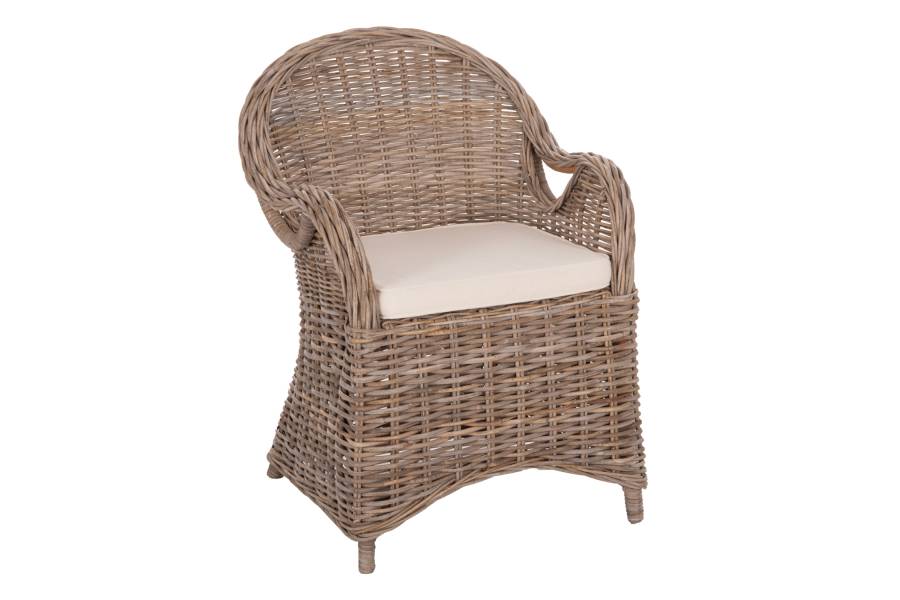 ΠΟΛΥΘΡΟΝΑ ΜΕ ΕΚΡΟΥ ΜΑΞΙΛΑΡΙ KEYLA HM9536 ΚΑΦΕ RATTAN 63x65x87Υεκ.