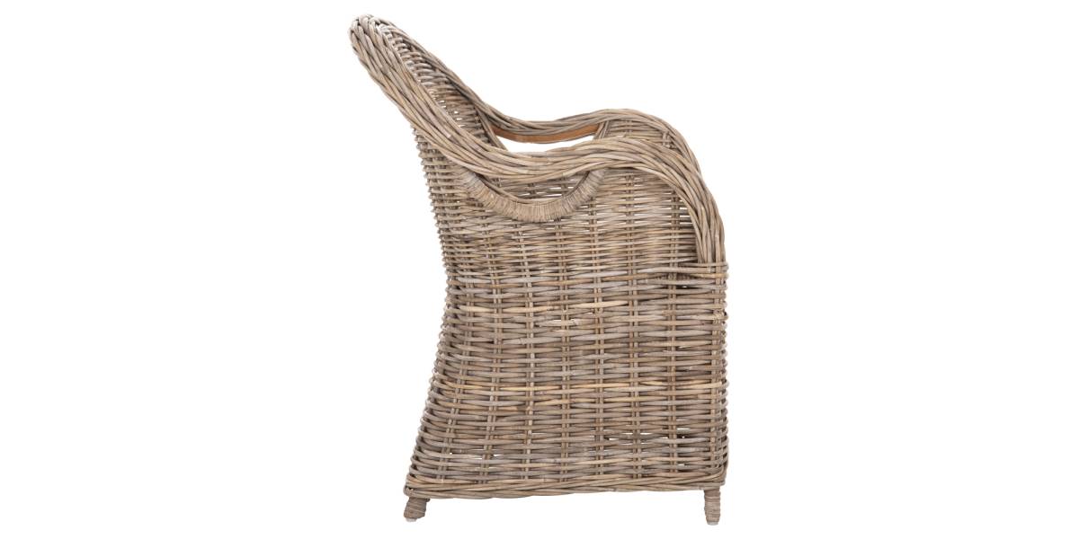 ΠΟΛΥΘΡΟΝΑ ΜΕ ΕΚΡΟΥ ΜΑΞΙΛΑΡΙ KEYLA HM9536 ΚΑΦΕ RATTAN 63x65x87Υεκ.