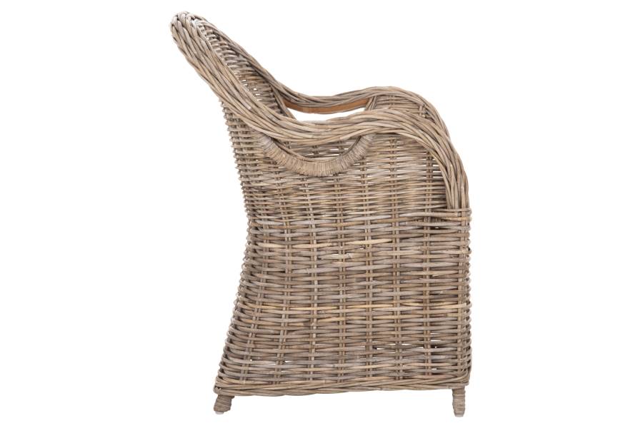 ΠΟΛΥΘΡΟΝΑ ΜΕ ΕΚΡΟΥ ΜΑΞΙΛΑΡΙ KEYLA HM9536 ΚΑΦΕ RATTAN 63x65x87Υεκ.