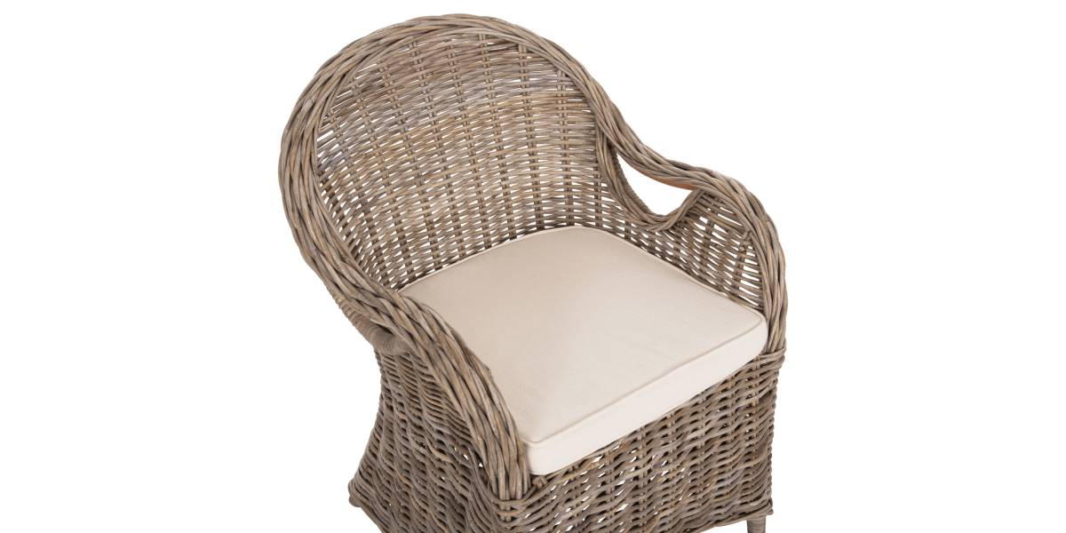 ΠΟΛΥΘΡΟΝΑ ΜΕ ΕΚΡΟΥ ΜΑΞΙΛΑΡΙ KEYLA HM9536 ΚΑΦΕ RATTAN 63x65x87Υεκ.