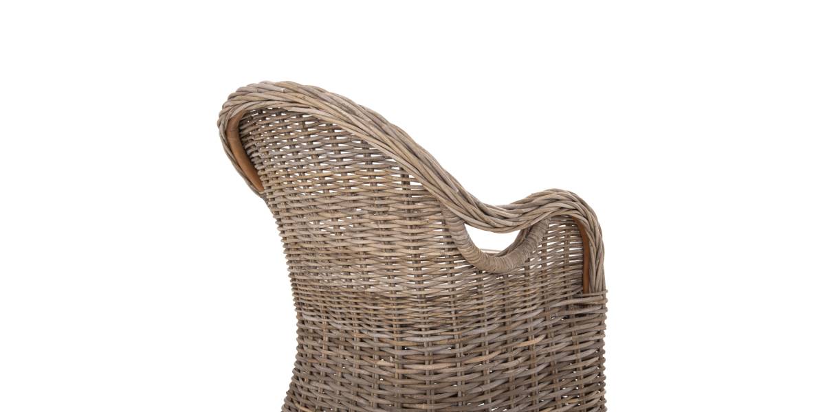 ΠΟΛΥΘΡΟΝΑ ΜΕ ΕΚΡΟΥ ΜΑΞΙΛΑΡΙ KEYLA HM9536 ΚΑΦΕ RATTAN 63x65x87Υεκ.