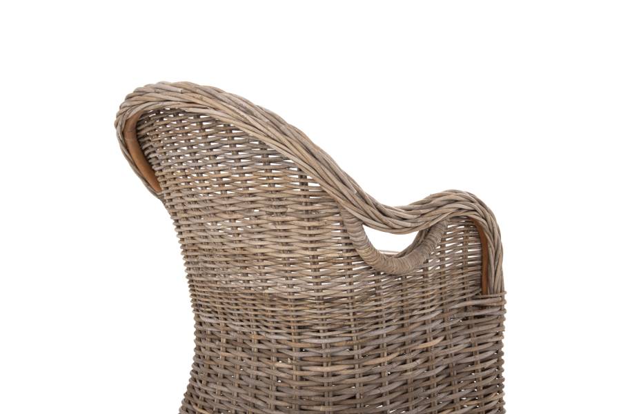 ΠΟΛΥΘΡΟΝΑ ΜΕ ΕΚΡΟΥ ΜΑΞΙΛΑΡΙ KEYLA HM9536 ΚΑΦΕ RATTAN 63x65x87Υεκ.