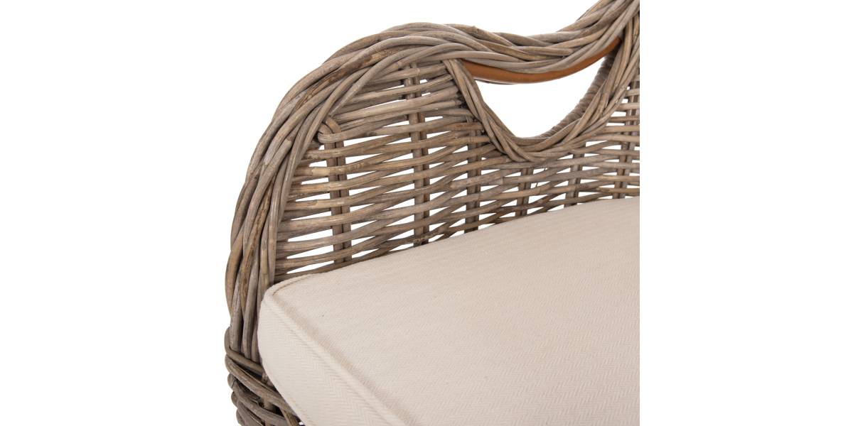 ΠΟΛΥΘΡΟΝΑ ΜΕ ΕΚΡΟΥ ΜΑΞΙΛΑΡΙ KEYLA HM9536 ΚΑΦΕ RATTAN 63x65x87Υεκ.