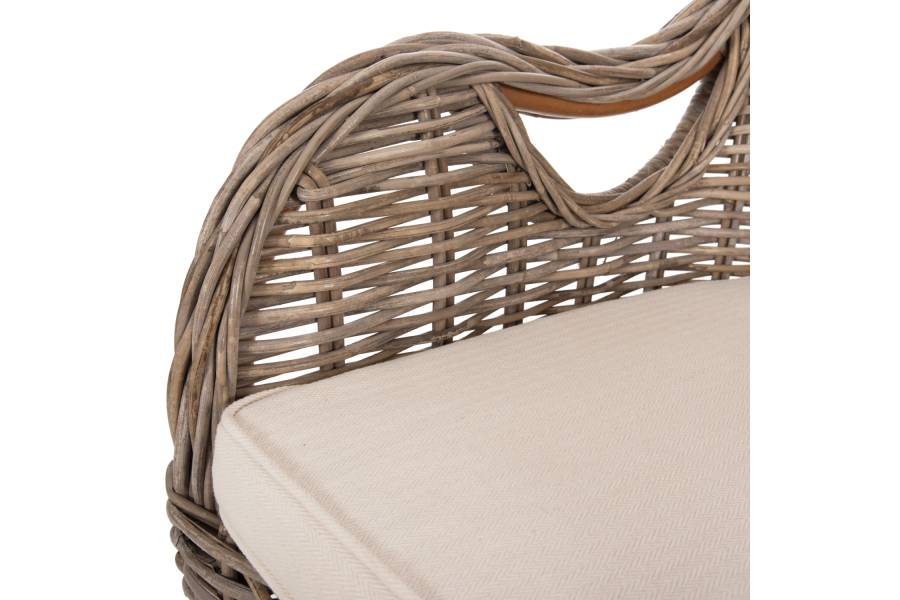 ΠΟΛΥΘΡΟΝΑ ΜΕ ΕΚΡΟΥ ΜΑΞΙΛΑΡΙ KEYLA HM9536 ΚΑΦΕ RATTAN 63x65x87Υεκ.