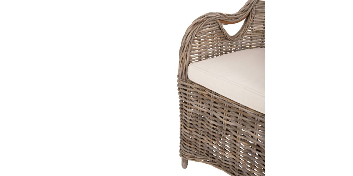 ΠΟΛΥΘΡΟΝΑ ΜΕ ΕΚΡΟΥ ΜΑΞΙΛΑΡΙ KEYLA HM9536 ΚΑΦΕ RATTAN 63x65x87Υεκ.