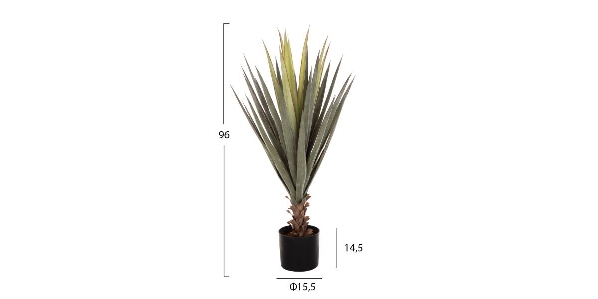 ΔΙΑΚΟΣΜΗΤΙΚΟ ΣΥΝΘΕΤΙΚΟ ΦΥΤΟ HM7986 SISAL AGAVE ΣΕ ΓΛΑΣΤΡΑ Φ15,5x14,5-96Υεκ.
