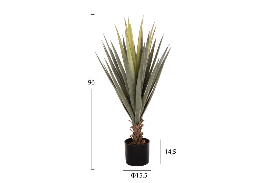 ΔΙΑΚΟΣΜΗΤΙΚΟ ΣΥΝΘΕΤΙΚΟ ΦΥΤΟ HM7986 SISAL AGAVE ΣΕ ΓΛΑΣΤΡΑ Φ15,5x14,5-96Υεκ.
