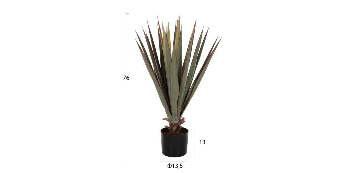 ΔΙΑΚΟΣΜΗΤΙΚΟ ΣΥΝΘΕΤΙΚΟ ΦΥΤΟ HM7985 SISAL AGAVE ΣΕ ΓΛΑΣΤΡΑ Φ13,5x13-76Υεκ.