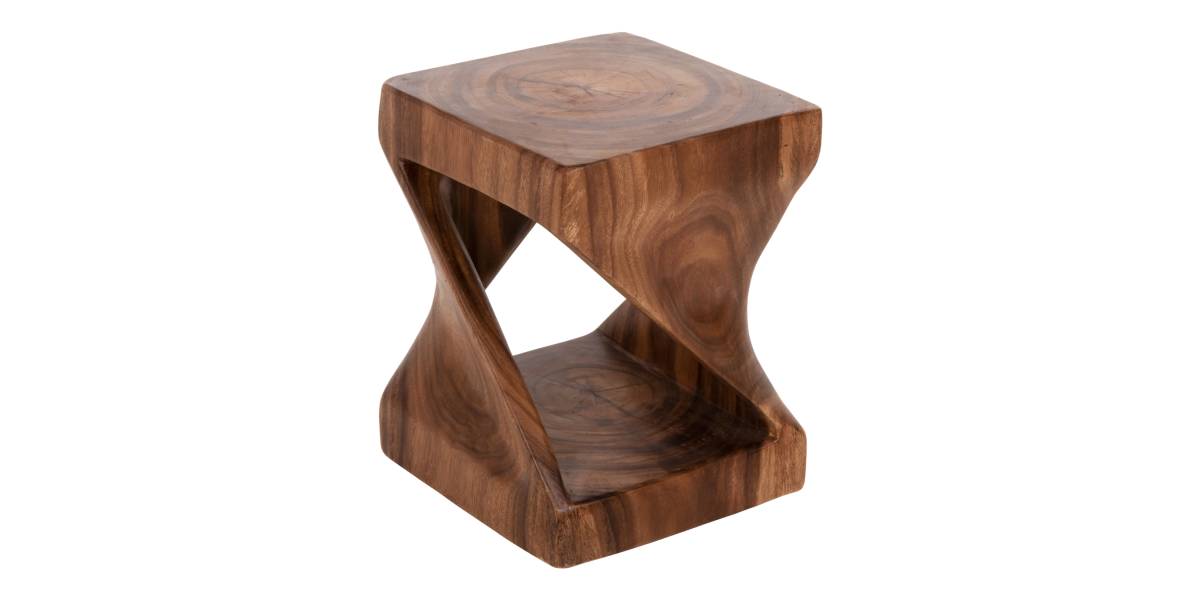 ΣΚΑΜΠΟ GEBO HM9754 ΤΕΤΡΑΓΩΝΟ ΑΠΟ ΞΥΛΟ SUAR ΣΕ ΚΑΡΥΔΙ 35x35x46,5Y εκ.
