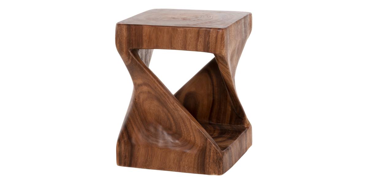 ΣΚΑΜΠΟ GEBO HM9754 ΤΕΤΡΑΓΩΝΟ ΑΠΟ ΞΥΛΟ SUAR ΣΕ ΚΑΡΥΔΙ 35x35x46,5Y εκ.