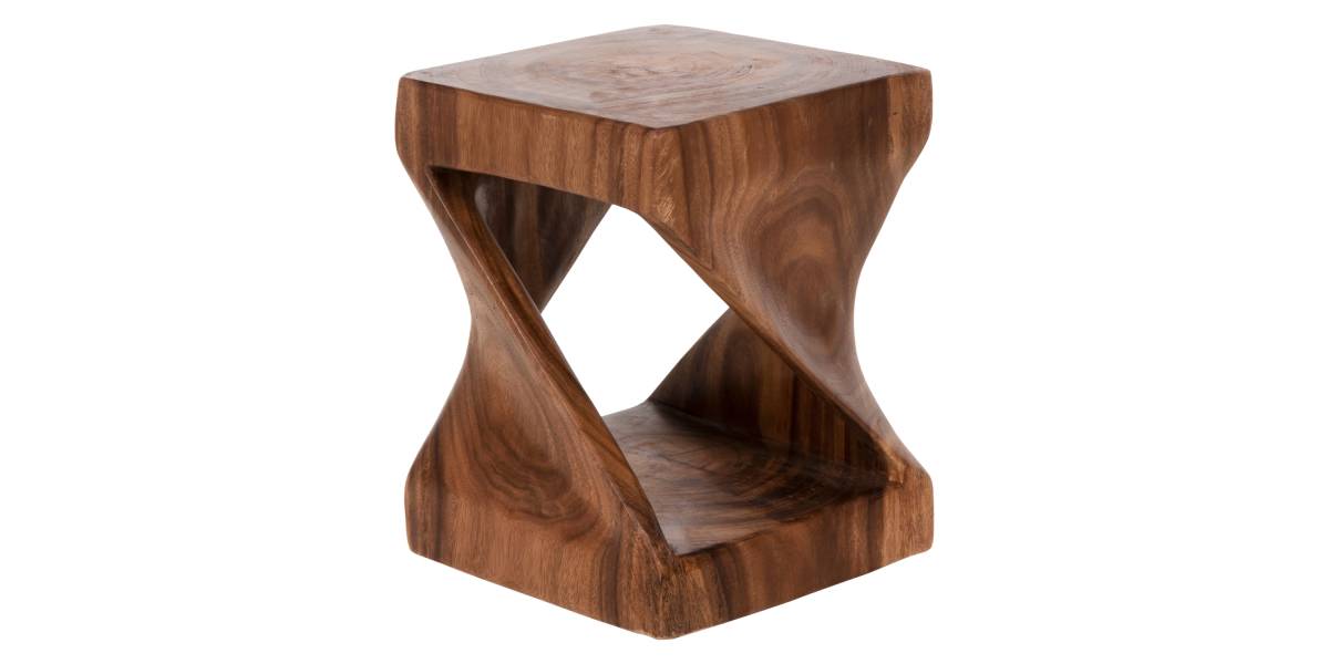 ΣΚΑΜΠΟ GEBO HM9754 ΤΕΤΡΑΓΩΝΟ ΑΠΟ ΞΥΛΟ SUAR ΣΕ ΚΑΡΥΔΙ 35x35x46,5Y εκ.