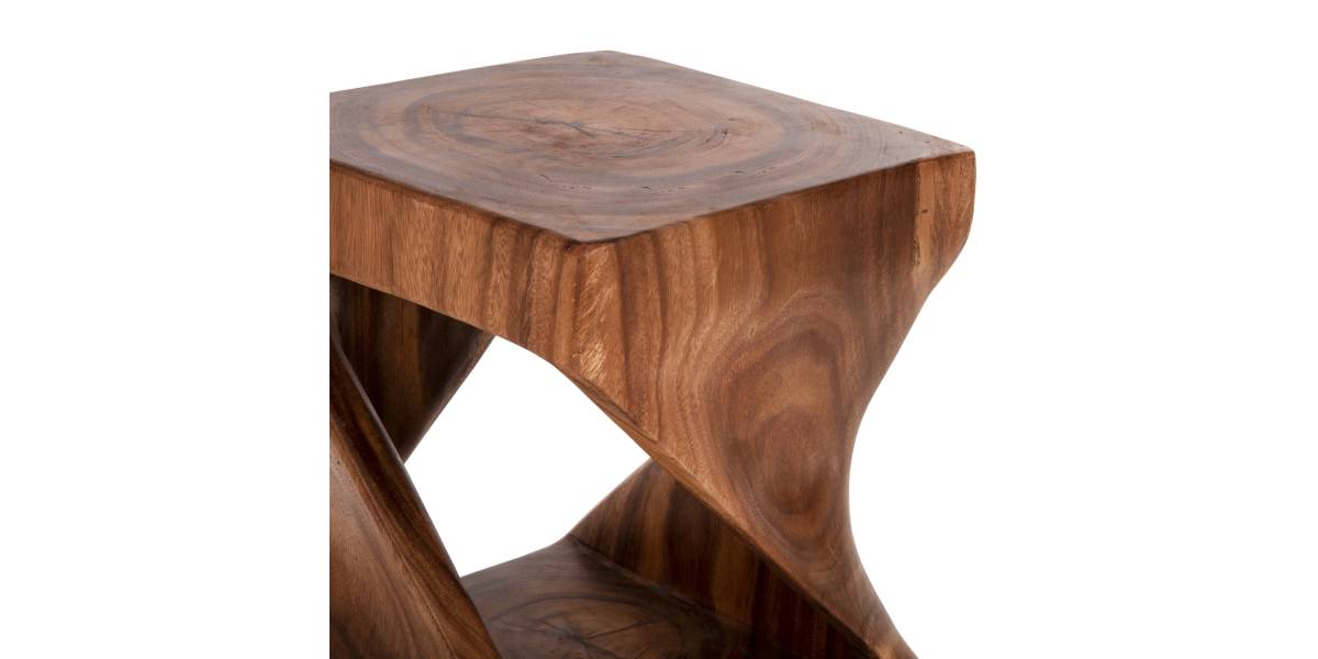 ΣΚΑΜΠΟ GEBO HM9754 ΤΕΤΡΑΓΩΝΟ ΑΠΟ ΞΥΛΟ SUAR ΣΕ ΚΑΡΥΔΙ 35x35x46,5Y εκ.