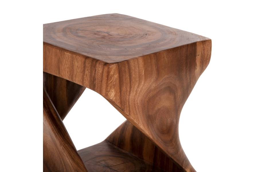 ΣΚΑΜΠΟ GEBO HM9754 ΤΕΤΡΑΓΩΝΟ ΑΠΟ ΞΥΛΟ SUAR ΣΕ ΚΑΡΥΔΙ 35x35x46,5Y εκ.