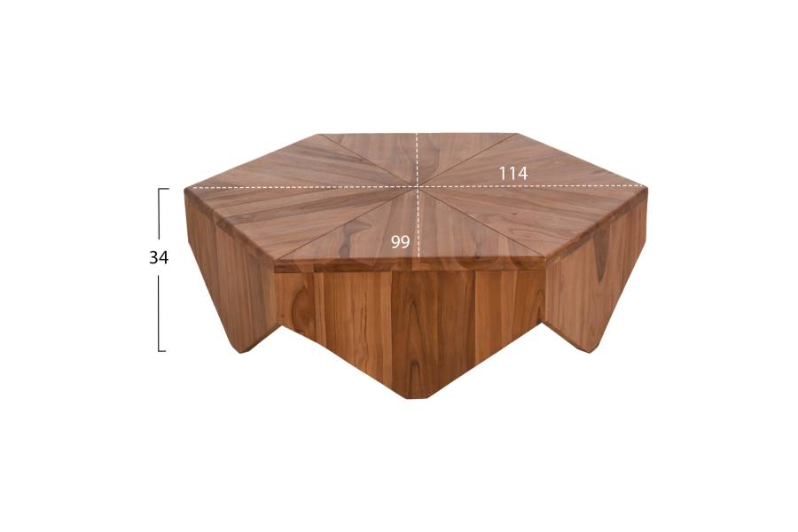 ΤΡΑΠΕΖΙ ΣΑΛΟΝΙΟΥ HEXAGON HM9790 ΞΥΛΟ ΤΕΑΚ ΣΕ ΦΥΣΙΚΟ 114x99x34Yεκ.