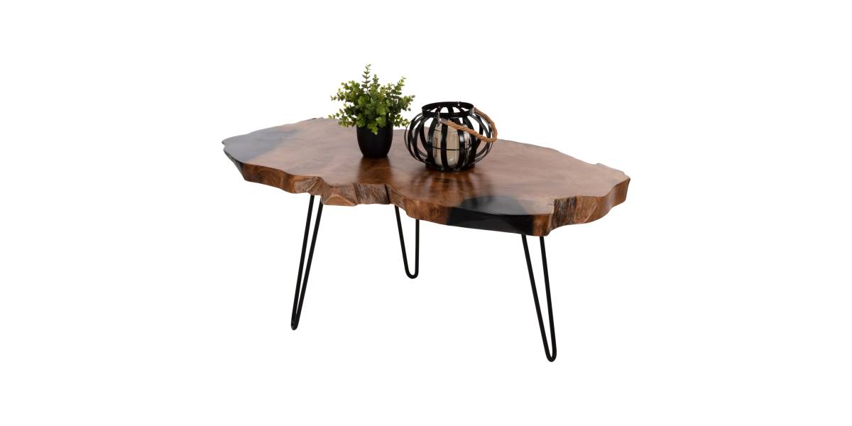 ΤΡΑΠΕΖΙ ΣΑΛΟΝΙΟΥ GLAZE HM9750 ΞΥΛΟ ΤΕΑΚ ΣΕ ΦΥΣΙΚΟ-ΜΑΥΡΑ ΜΕΤΑΛ.ΠΟΔΙΑ 110x60x48Υεκ.