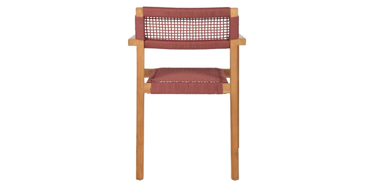 ΠΟΛΥΘΡΟΝΑ CHARLOTTE HM9637.06 ΞΥΛΟ TEAK ΦΥΣΙΚΟ & ΡΟΖ ΣΧΟΙΝΙ 59x54x83Y εκ.
