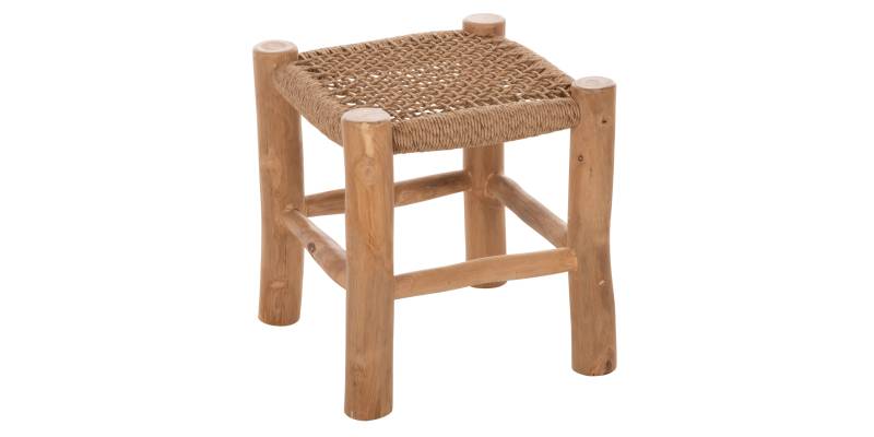 ΣΚΑΜΠΟ LONDER HM5987 ΞΥΛΟ ΤΕΑΚ ΚΑΙ ΣΥΝΘΕΤΙΚΟ RATTAN ΣΕ ΦΥΣΙΚΟ 38x38x40,5Υεκ.