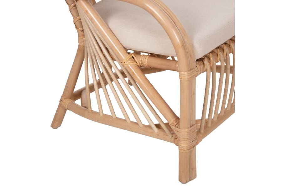 ΠΟΛΥΘΡΟΝΑ FEMUR HM9837 RATTAN ΣΕ ΦΥΣΙΚΟ- ΛΕΥΚΟ ΜΑΞΙΛΑΡΙ 72x66x75Υεκ.