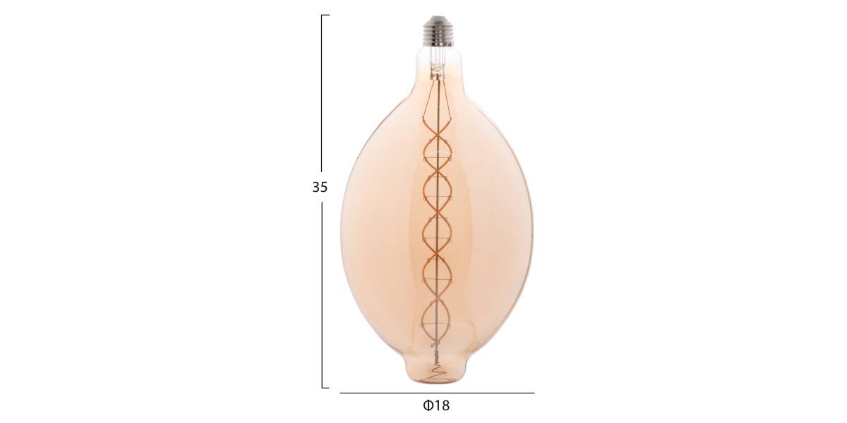 ΛΑΜΠΤΗΡΑΣ LED FILAMENT 8W E27 3000K TEA COLOR DIMMABLE HM4051.02