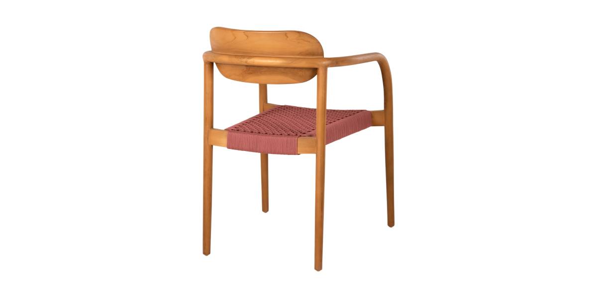 ΠΟΛΥΘΡΟΝΑ OSLO HM9636.06 ΞΥΛΟ TEAK ΦΥΣΙΚΟ & ΡΟΖ ΣΧΟΙΝΙ 55x54x80Yεκ.