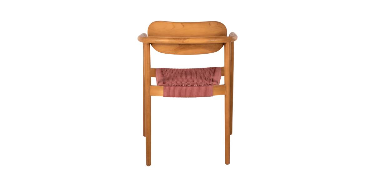ΠΟΛΥΘΡΟΝΑ OSLO HM9636.06 ΞΥΛΟ TEAK ΦΥΣΙΚΟ & ΡΟΖ ΣΧΟΙΝΙ 55x54x80Yεκ.