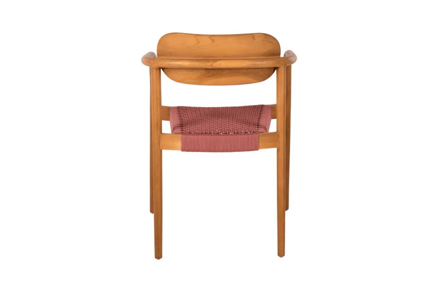 ΠΟΛΥΘΡΟΝΑ OSLO HM9636.06 ΞΥΛΟ TEAK ΦΥΣΙΚΟ & ΡΟΖ ΣΧΟΙΝΙ 55x54x80Yεκ.