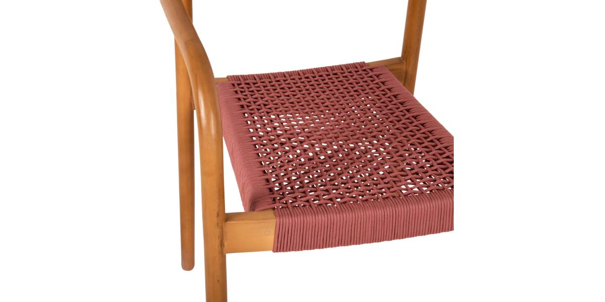 ΠΟΛΥΘΡΟΝΑ OSLO HM9636.06 ΞΥΛΟ TEAK ΦΥΣΙΚΟ & ΡΟΖ ΣΧΟΙΝΙ 55x54x80Yεκ.