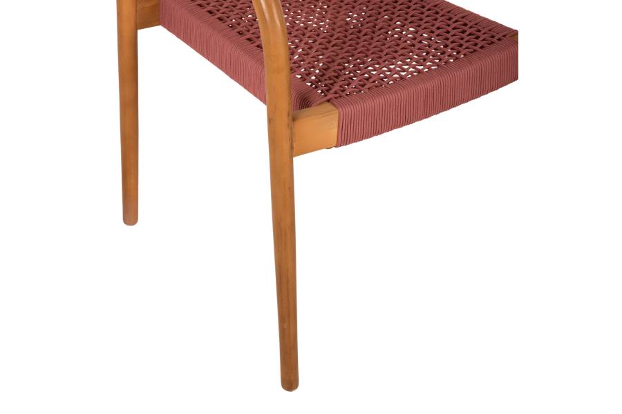 ΠΟΛΥΘΡΟΝΑ OSLO HM9636.06 ΞΥΛΟ TEAK ΦΥΣΙΚΟ & ΡΟΖ ΣΧΟΙΝΙ 55x54x80Yεκ.
