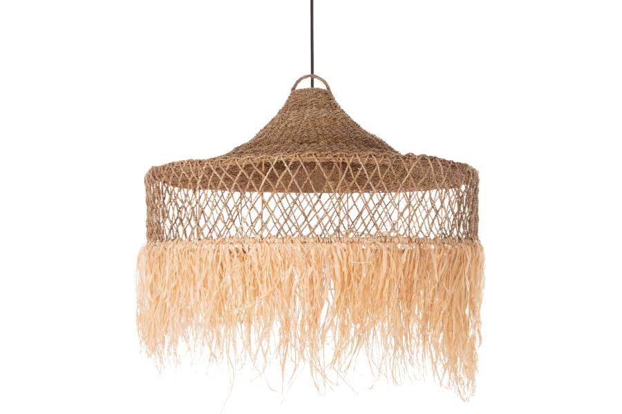 ΦΩΤΙΣΤΙΚΟ ΟΡΟΦΗΣ ΚΡΕΜΑΣΤΟ HM4031 ΙΝΕΣ ΦΟΙΝΙΚΑ & SEAGRASS ΚΡΟΣΙΑ- ΦΥΣΙΚΟ Φ123x65Yεκ.