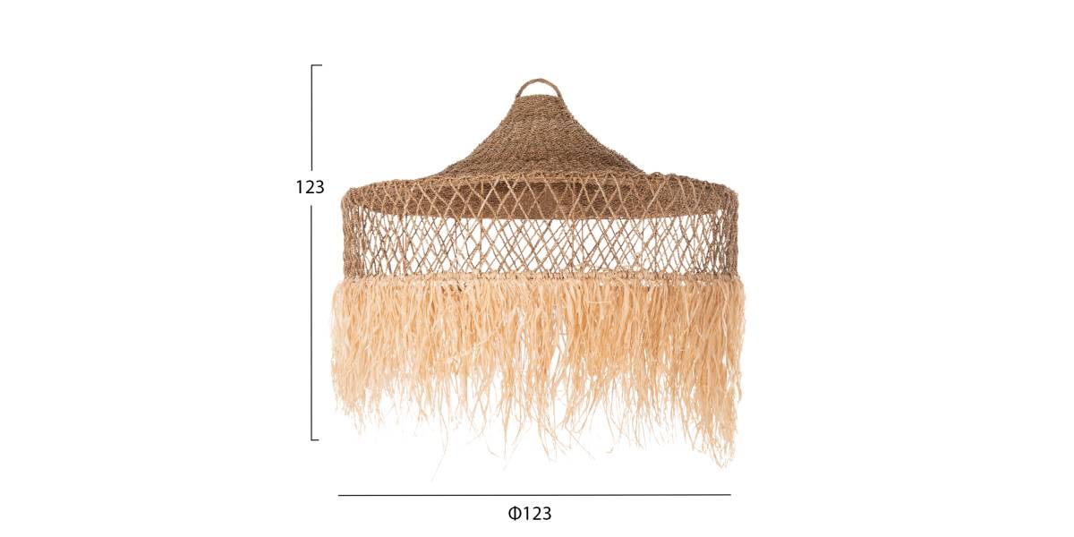 ΦΩΤΙΣΤΙΚΟ ΟΡΟΦΗΣ ΚΡΕΜΑΣΤΟ HM4031 ΙΝΕΣ ΦΟΙΝΙΚΑ & SEAGRASS ΚΡΟΣΙΑ- ΦΥΣΙΚΟ Φ123x65Yεκ.