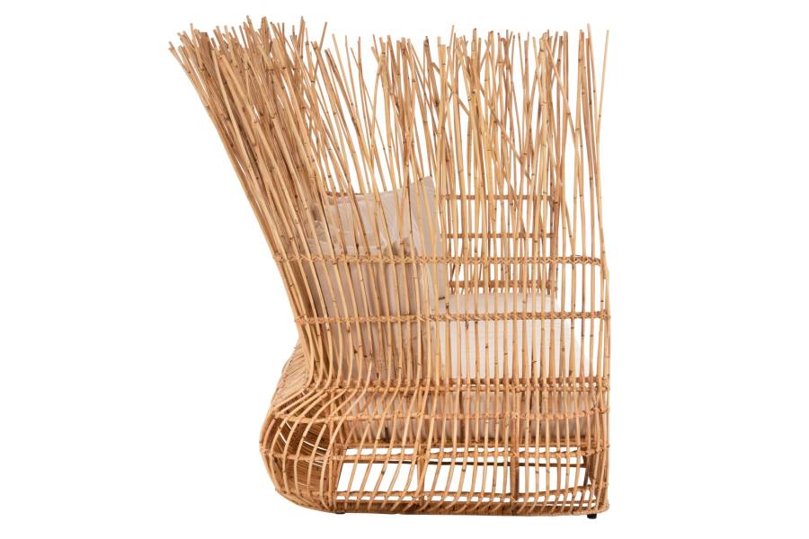 ΚΑΝΑΠΕΣ ΕΞ. ΧΩΡΟΥ ZEPHYR HM5988 ΚΑΛΑΜΙΑ RATTAN ΦΥΣΙΚΟ-ΜΠΕΖ ΜΑΞΙΛΑΡΙΑ 200x120x142Yεκ.