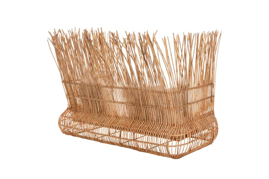 ΚΑΝΑΠΕΣ ΕΞ. ΧΩΡΟΥ ZEPHYR HM5988 ΚΑΛΑΜΙΑ RATTAN ΦΥΣΙΚΟ-ΜΠΕΖ ΜΑΞΙΛΑΡΙΑ 200x120x142Yεκ.
