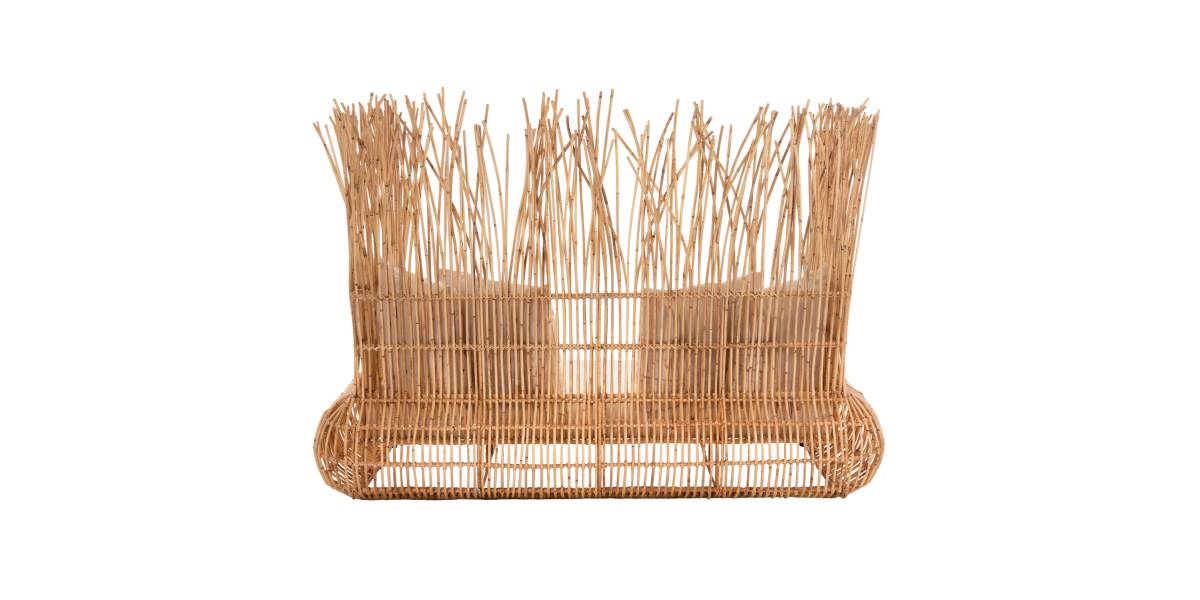 ΚΑΝΑΠΕΣ ΕΞ. ΧΩΡΟΥ ZEPHYR HM5988 ΚΑΛΑΜΙΑ RATTAN ΦΥΣΙΚΟ-ΜΠΕΖ ΜΑΞΙΛΑΡΙΑ 200x120x142Yεκ.