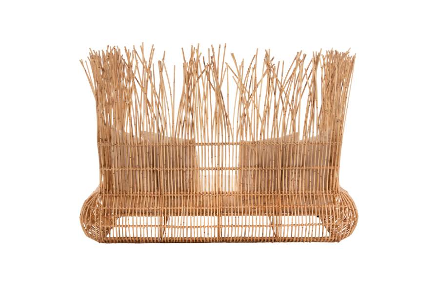 ΚΑΝΑΠΕΣ ΕΞ. ΧΩΡΟΥ ZEPHYR HM5988 ΚΑΛΑΜΙΑ RATTAN ΦΥΣΙΚΟ-ΜΠΕΖ ΜΑΞΙΛΑΡΙΑ 200x120x142Yεκ.