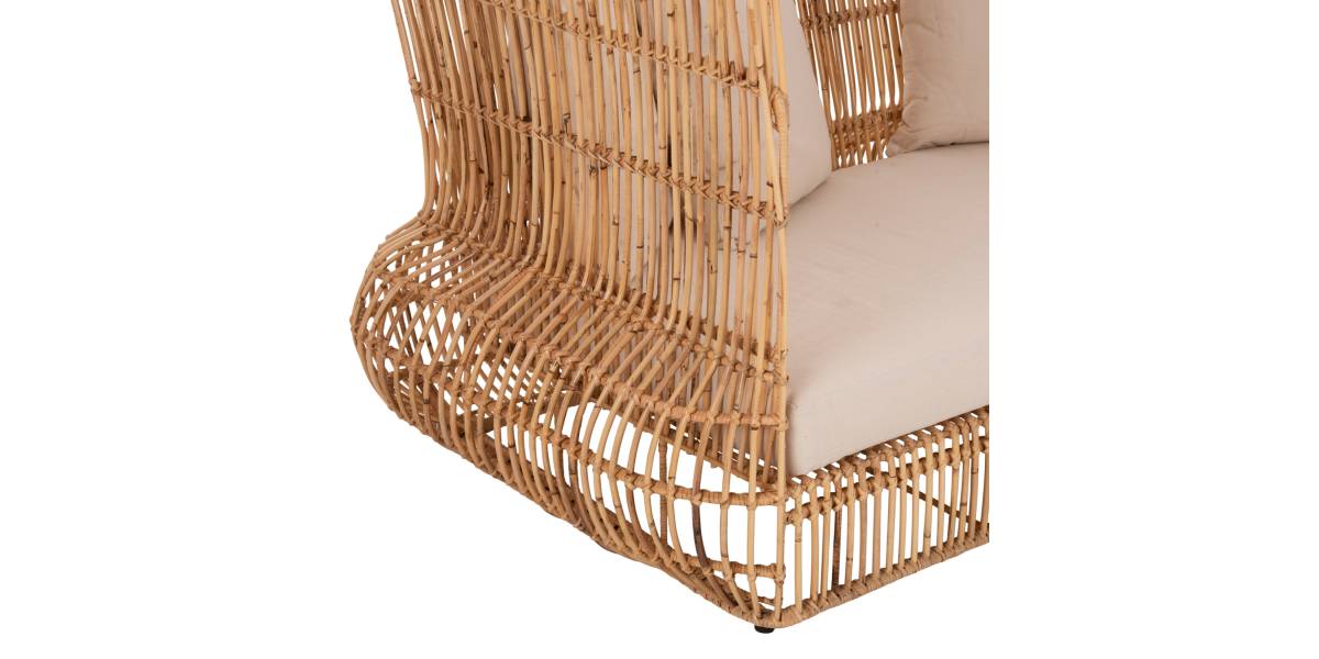 ΚΑΝΑΠΕΣ ΕΞ. ΧΩΡΟΥ ZEPHYR HM5988 ΚΑΛΑΜΙΑ RATTAN ΦΥΣΙΚΟ-ΜΠΕΖ ΜΑΞΙΛΑΡΙΑ 200x120x142Yεκ.