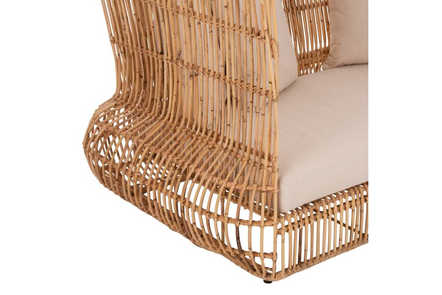 ΚΑΝΑΠΕΣ ΕΞ. ΧΩΡΟΥ ZEPHYR HM5988 ΚΑΛΑΜΙΑ RATTAN ΦΥΣΙΚΟ-ΜΠΕΖ ΜΑΞΙΛΑΡΙΑ 200x120x142Yεκ.