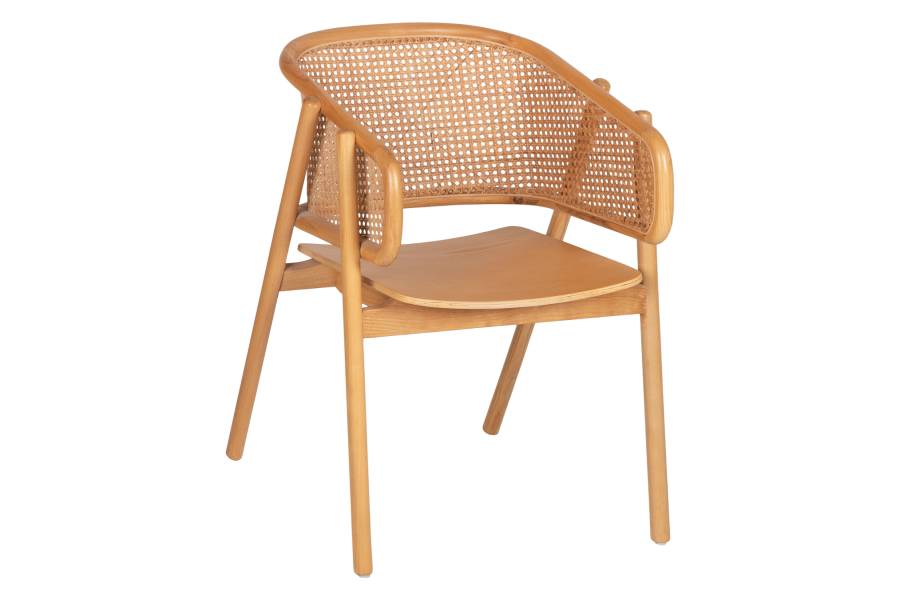 ΠΟΛΥΘΡΟΝΑ KENLEE HM9872 ΦΡΑΞΙΝΟΣ ΚΑΙ ΦΥΣΙΚΟ RATTAN RATTAN ΣΕ ΦΥΣΙΚΟ 57,5x55x81Yεκ.