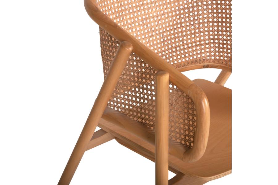 ΠΟΛΥΘΡΟΝΑ KENLEE HM9872 ΦΡΑΞΙΝΟΣ ΚΑΙ ΦΥΣΙΚΟ RATTAN RATTAN ΣΕ ΦΥΣΙΚΟ 57,5x55x81Yεκ.
