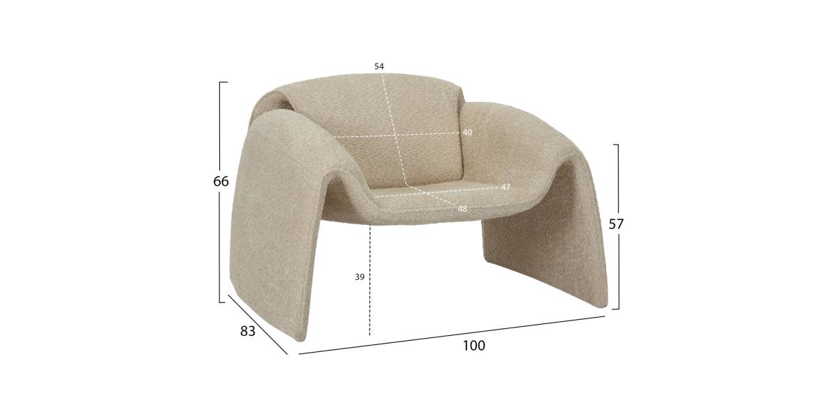 ΠΟΛΥΘΡΟΝΑ LAFORGE HM9679.03 ΜΠΕΖ ΜΠΟΥΚΛΕ ΥΦΑΣΜΑ-ΜΕΤΑΛΛΙΚΟΣ ΣΚΕΛΕΤΟΣ 100x83x66Υεκ.