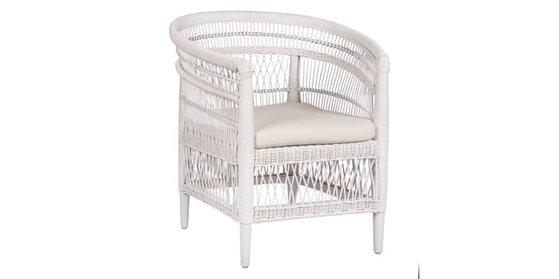 ΠΟΛΥΘΡΟΝΑ MALAWI HM9635.02 ΞΥΛΟ ΜΑΟΝΙ ΜΕ RATTAN ΛΕΥΚΟ-ΛΕΥΚΟ ΜΑΞΙΛΑΡΙ 80x70x86Υεκ.
