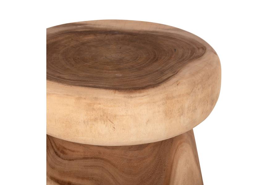 ΤΡΑΠΕΖΙ ΒΟΗΘΗΤΙΚΟ ΣΤΡΟΓΓΥΛΟ CUPRE HM9793 ΜΑΣΙΦ ΞΥΛΟ SUAR-ΦΥΣΙΚΟ Φ43x46Υεκ.