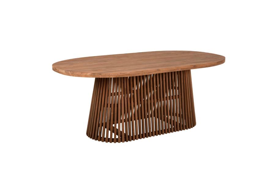 ΤΡΑΠΕΖΙ ΤΡΑΠΕΖΑΡΙΑΣ REMIK HM9835 RECYCLED ΤΕΑΚ ΣΕ ΦΥΣΙΚΟ 100x200x75,5Yεκ. TOP 4εκ.